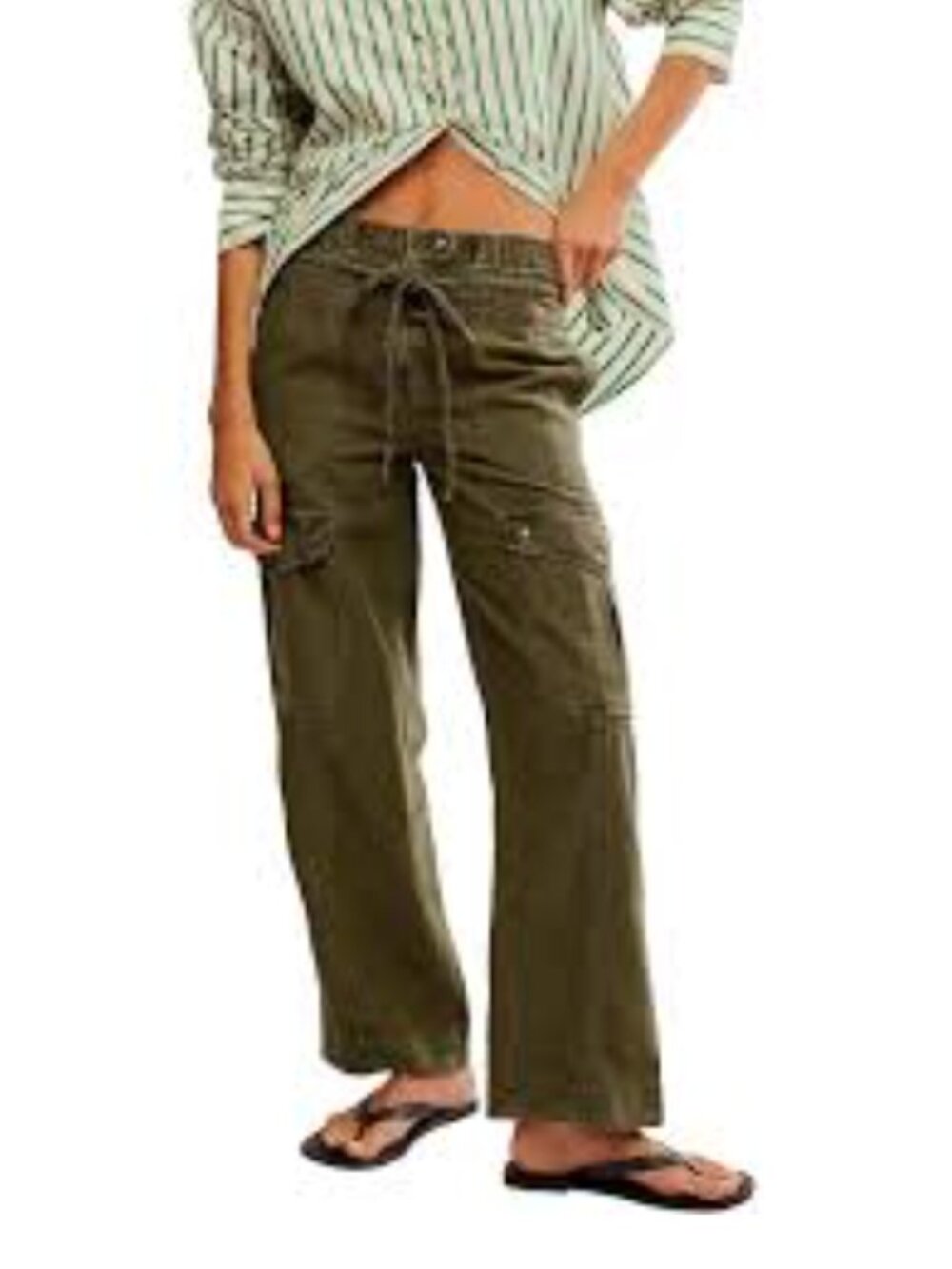 We The Free (Free People) Women's Park Ave Pull-On Cargo Pants - Large NWOT